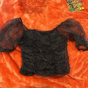 Shein Sparkly Ruched Top
